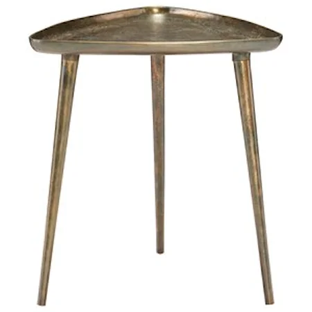 Transitional End Table with Antique Finish